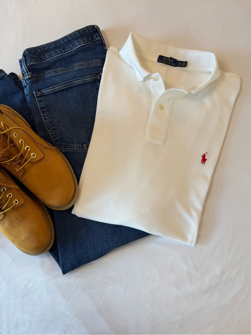 Polo by Ralph Lauren White Polo with Red Pony